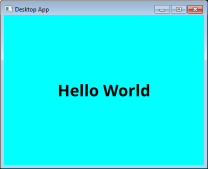 Screenshot for hello world